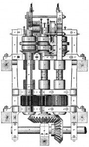 Elevation of finishing rolls for beams, Cooper & Hewitt.