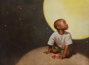 Floyd Cooper, cover image for Max and the Tag-Along Moon, 2013, Philomel Books, artwork courtesy of the artist