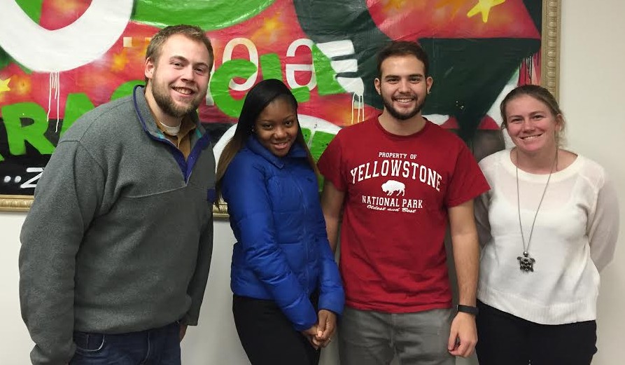Four TCNJ Communication Studies Students at TerraCycle