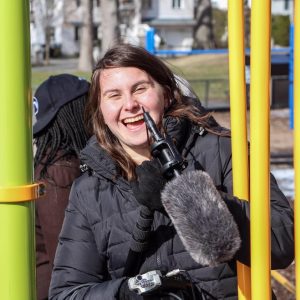 Sarina Sokoloff laughing photo