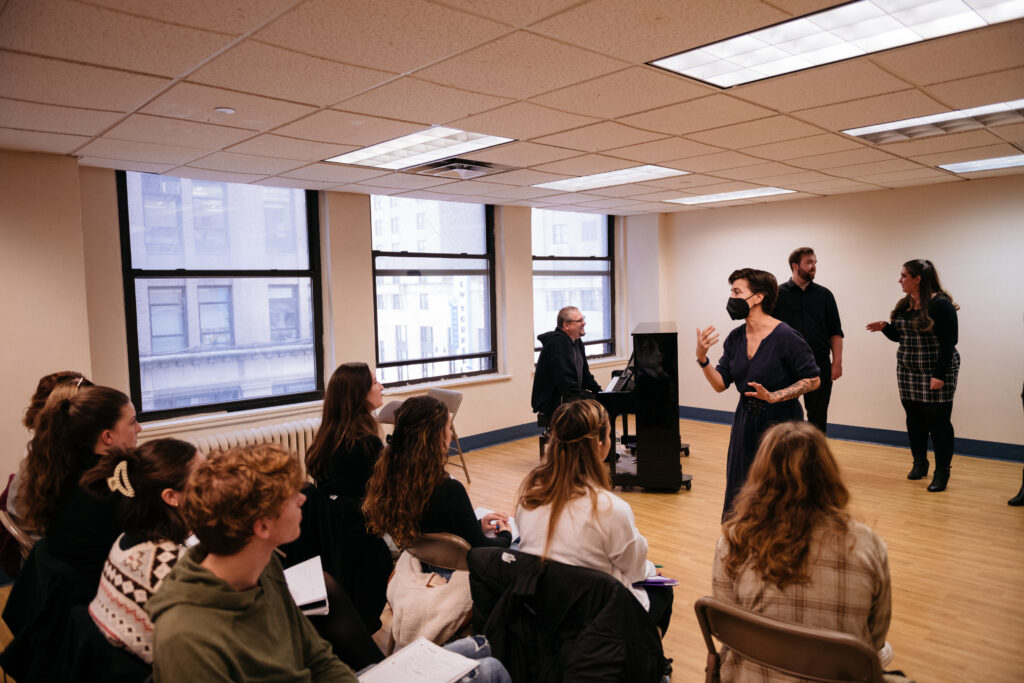 Students take masterclass with composer.